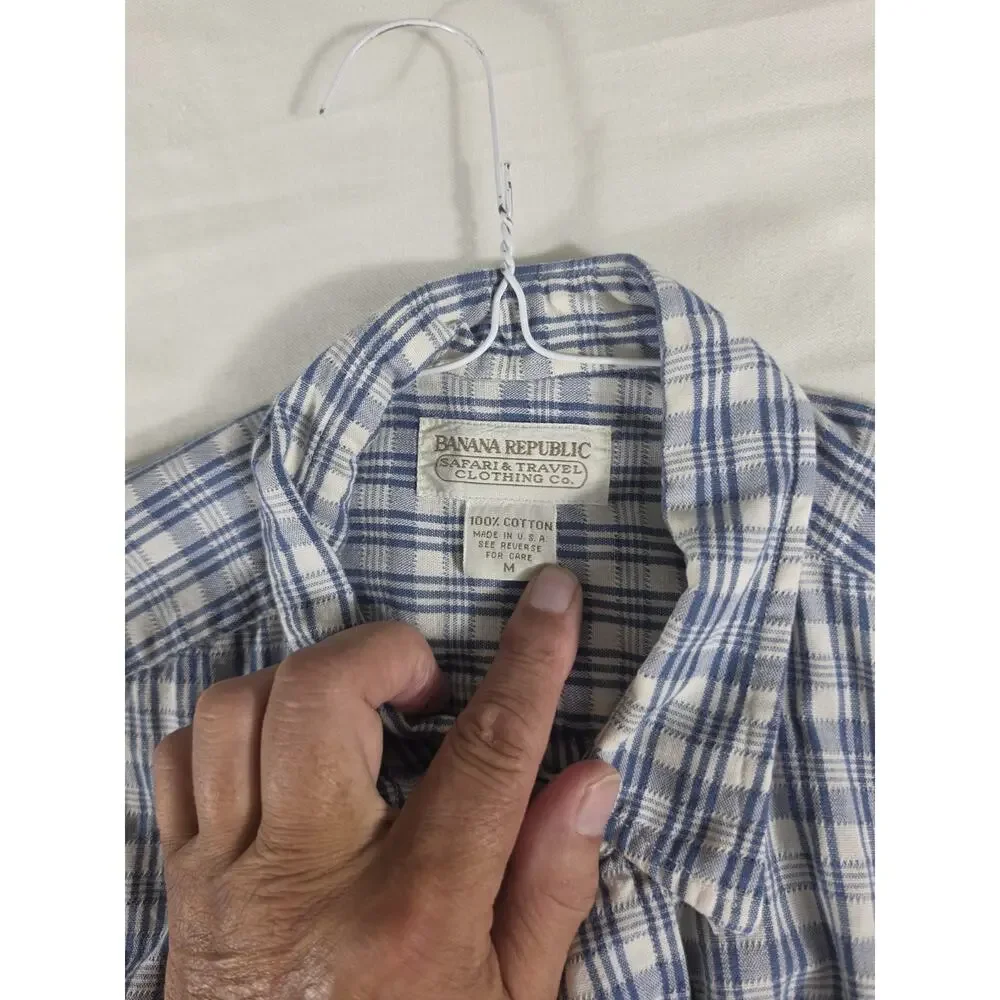 Banana Republic Men's Short Sleeve Shirt Medium Plain
